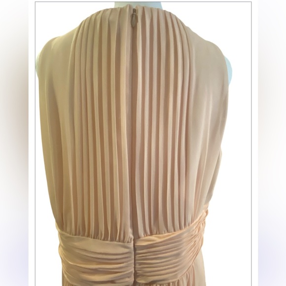 Lauren Ralph Lauren Evening Womens Blush Chiffon Gathered Party Dress Size 16 - Picture 3 of 12